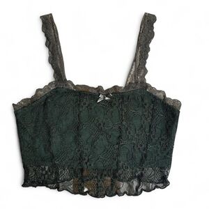 ROMWE Dark Lace Tank Top